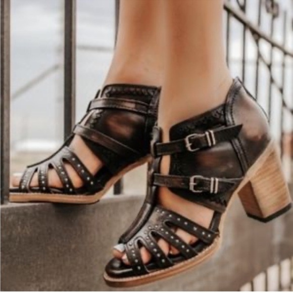 🚫SOLD! •BRAND NEW! |•FREEBIRD🦅BY STEVEN•| Connor Sandal Bootie Distressed Leathe - Picture 3 of 16